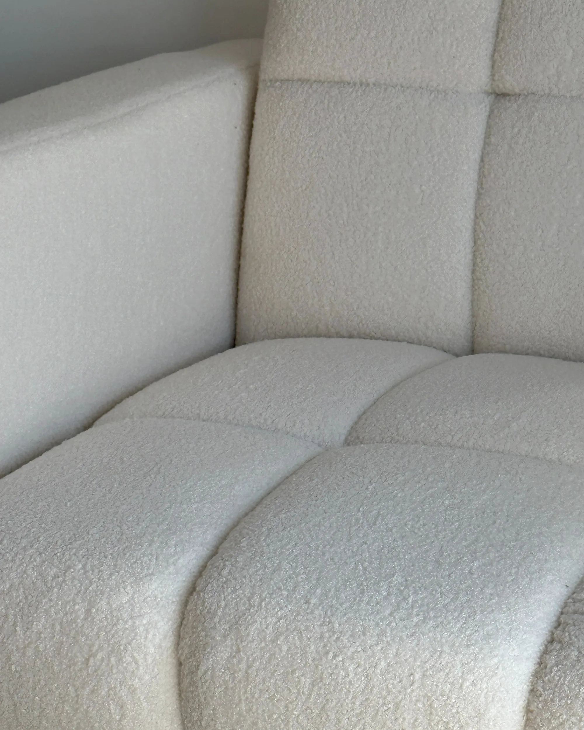 Fauteuil ALNES Bouclé Wit