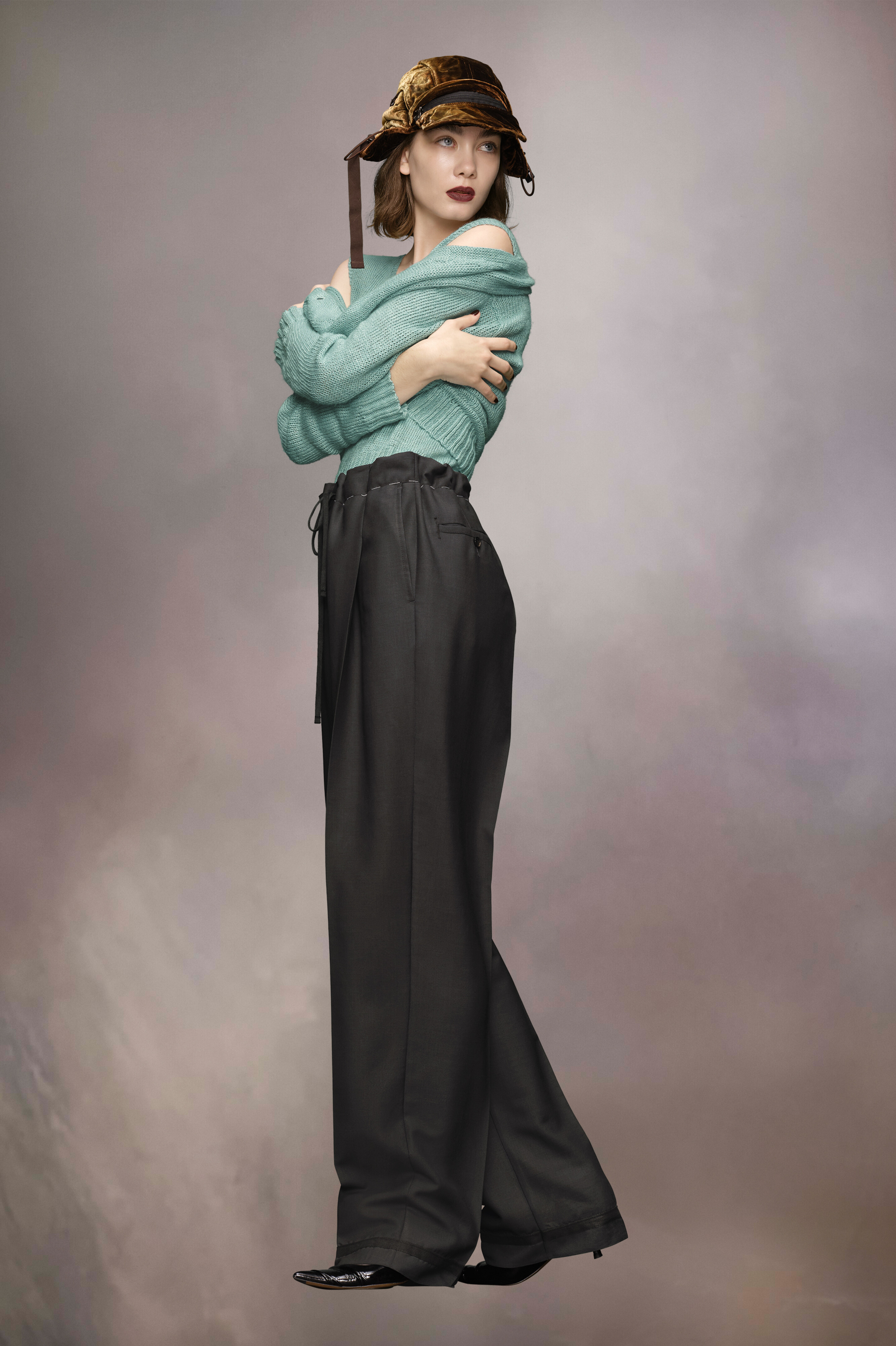 Pantalon en mohair Bleu