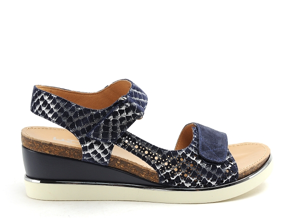 Fugitive nu pieds talons femme nenufar bleu