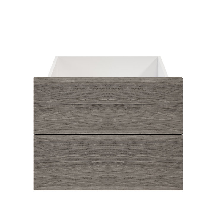 Lot de 2 tiroirs effet chêne grisé GoodHome Atomia H. 18,5 x L. 49,7 x P 50 cm