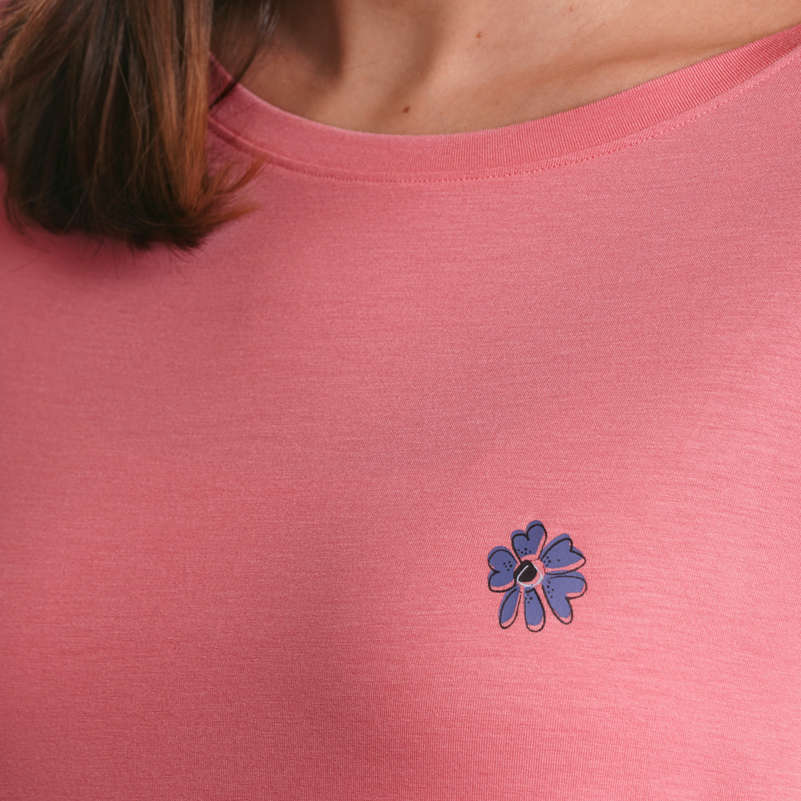 Gina Benotti Damen Schlafshirt mit Blumen-Print rosa