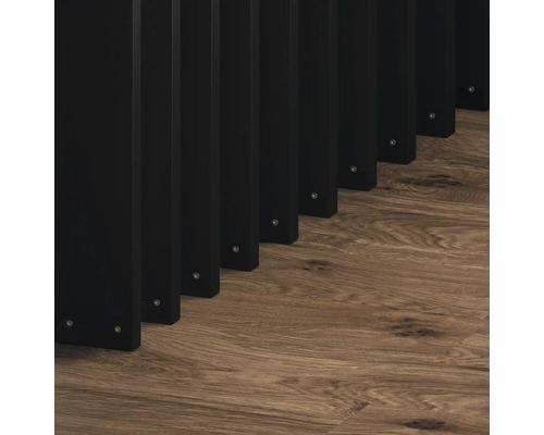 Lamellenwand voor roomdivider, lamellenwand, zwart, 2800 x 88 x 22 mm