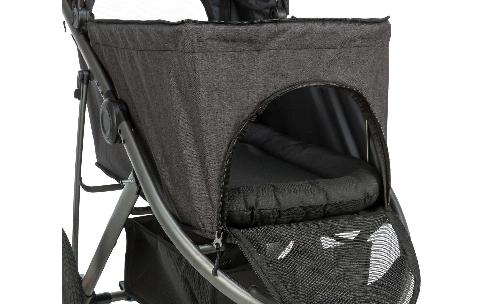 Buggy 60 × 112 × 120 cm, 12.5 kg, Schwarz/Petrol<br>Buggy zum Transport von Hunden oder Katzen