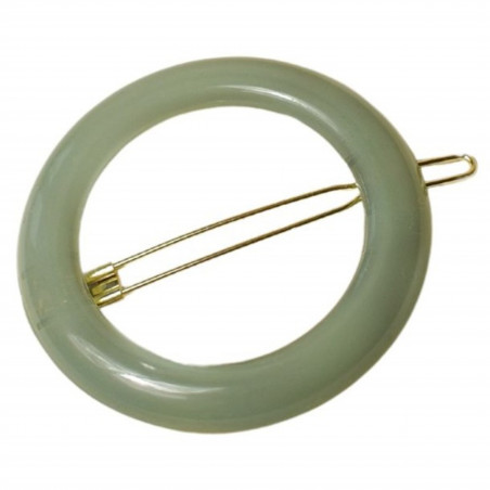 Bachca Barrette ronde Vert d'eau
