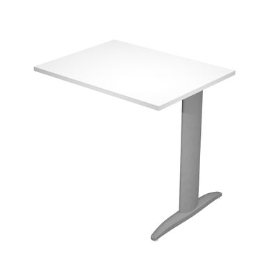 Retour direct pour Bureau Trend pieds métal - L80 - plateau blanc - pieds anthracite