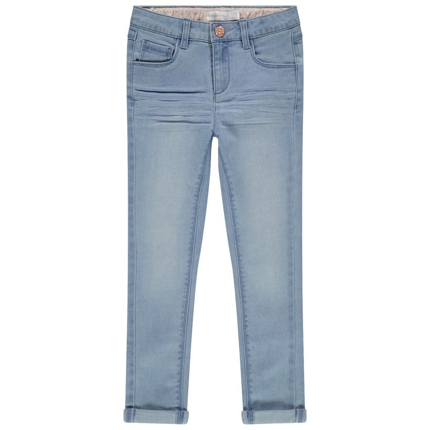 Jean effet used et crinkle coupe skinny - Bleu
