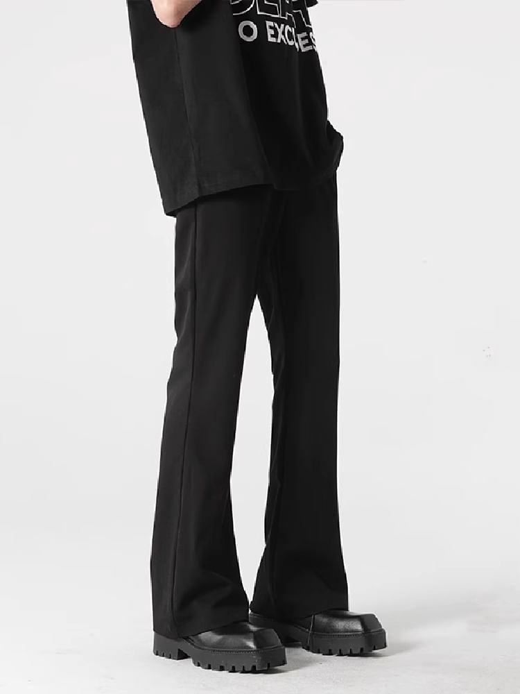 Kimeya - Hoge taille, effen, wijde broek