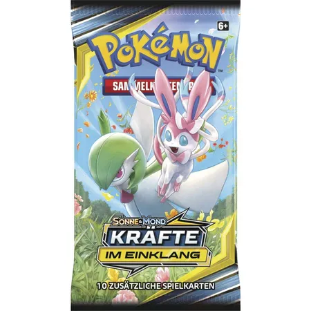 Pokemon Sonne und Mond 10 Kräfte im Einklang Booster 1 Stück, sortiert
