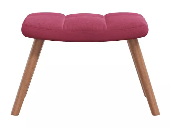 Chaise à bascule avec repose-pied Rouge bordeaux Velours