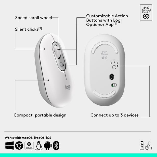 Logitech POP mus (Off-white)