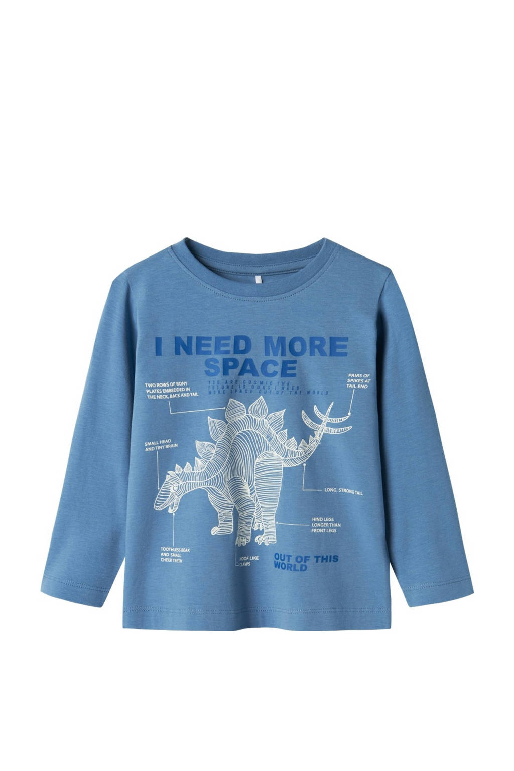 NAME IT longsleeve NMMPNADER met printopdruk midenblauw