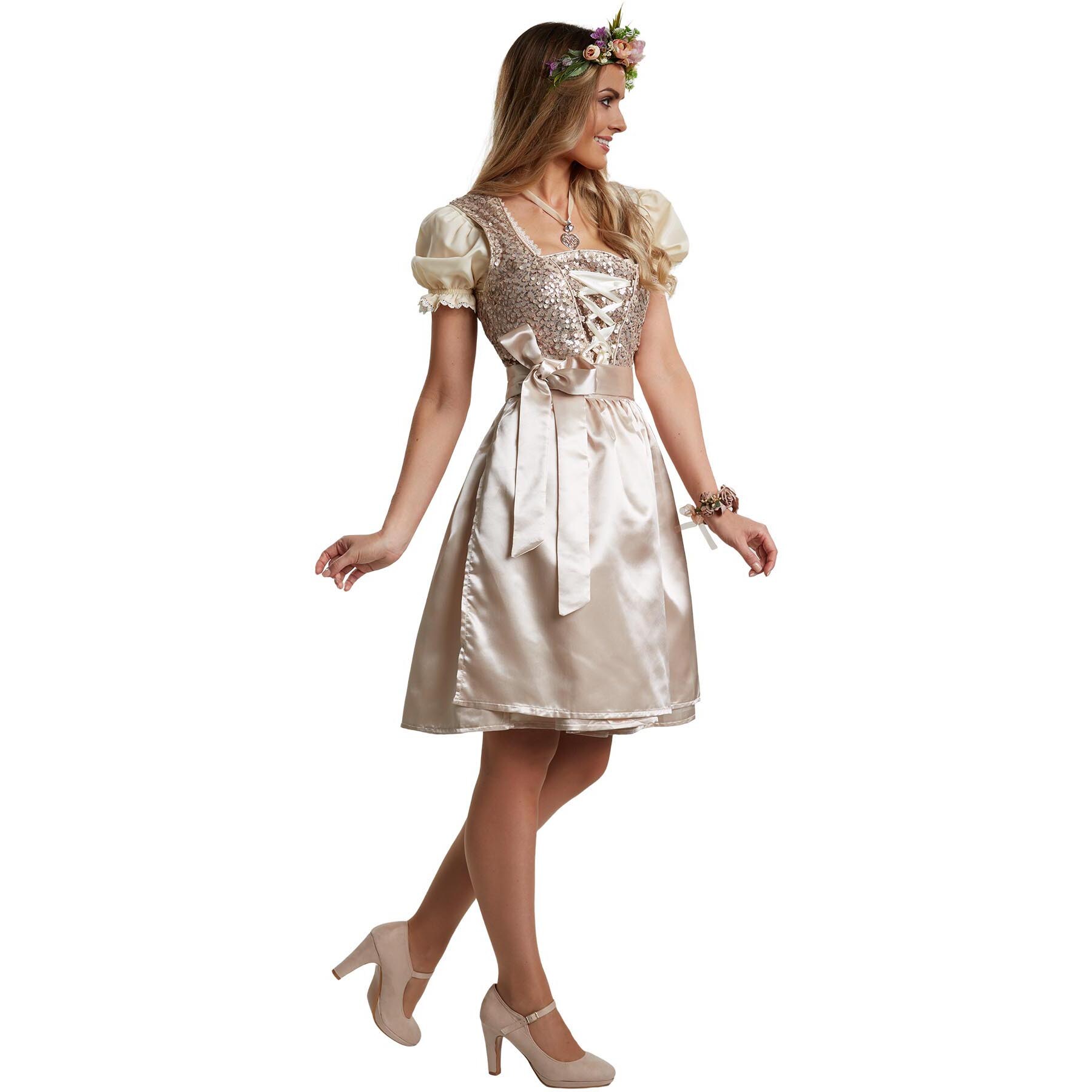 tectake® Frauenkostüm Mini-Dirndl Burgau Modell 2