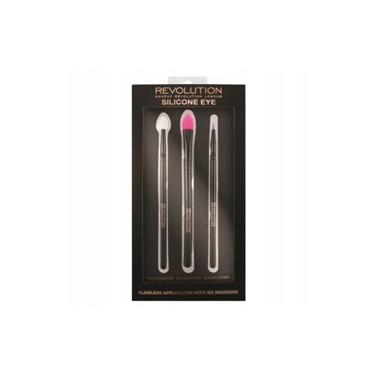 Makeup Revolution Set mit 3 Silikon-Augen-Make-up-Pinseln