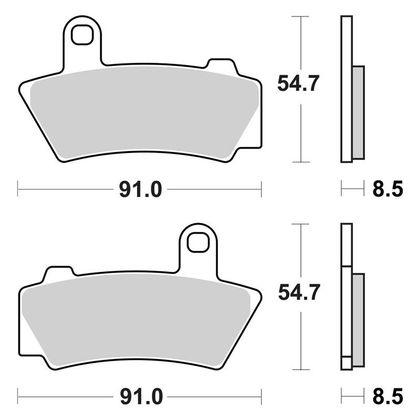 Plaquettes de freins SBS 995LS Sinter Métal Fritté arrière