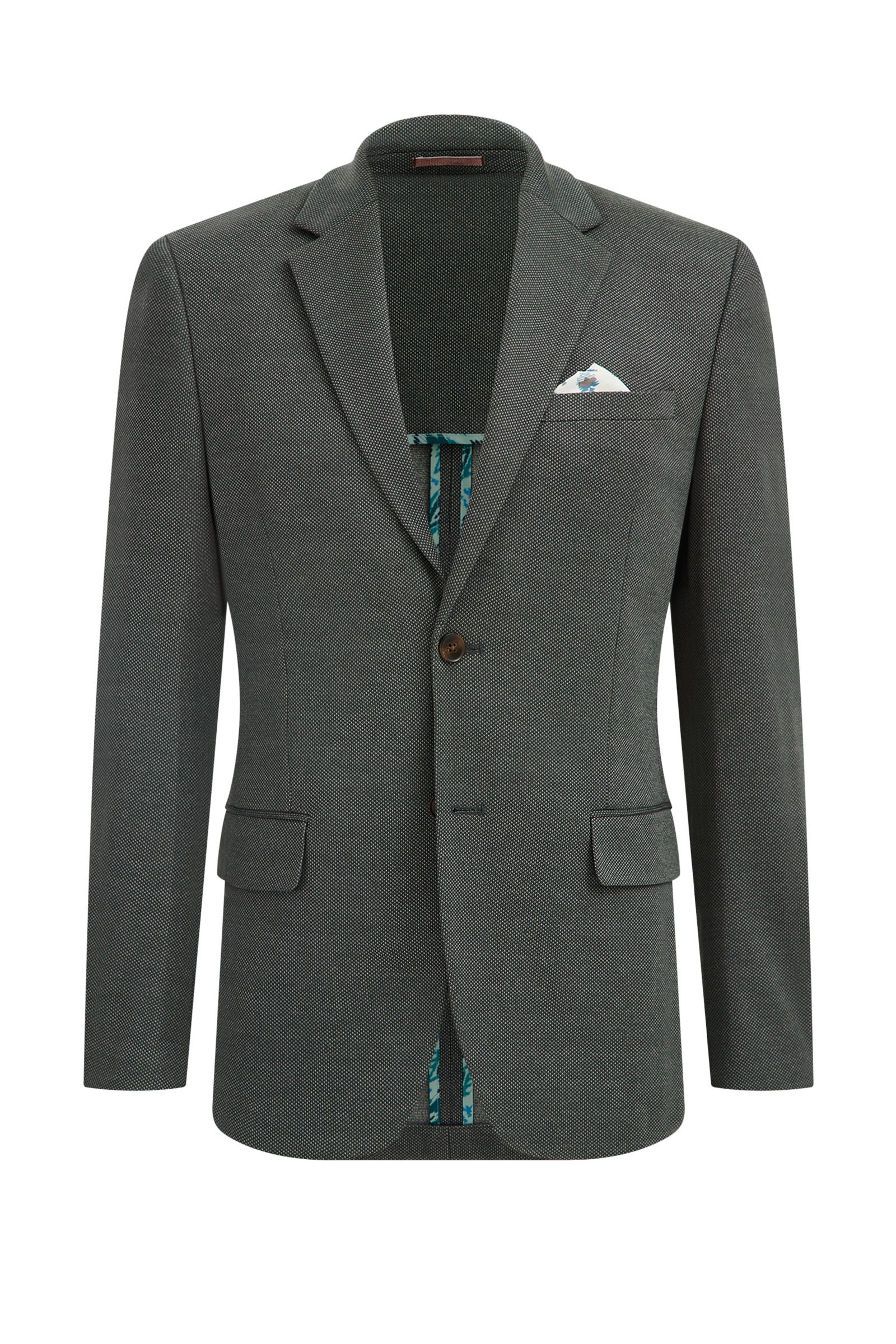 slim fit blazer met dessin WE Fashion Grijsgroen