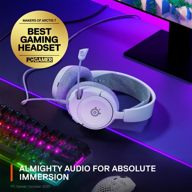 SteelSeries Arctis Nova 1 gaming headset (hvid)