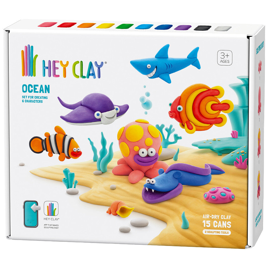 Hey clay boetseerklei oceaan - 6 figuren