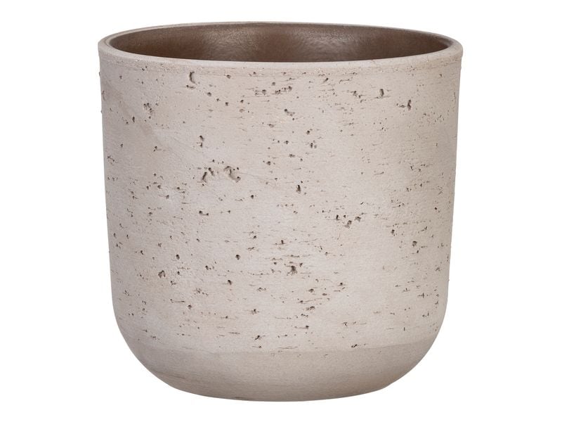 scheurich Blumentopf Basalto 12.9 cm, Grau Übertopf