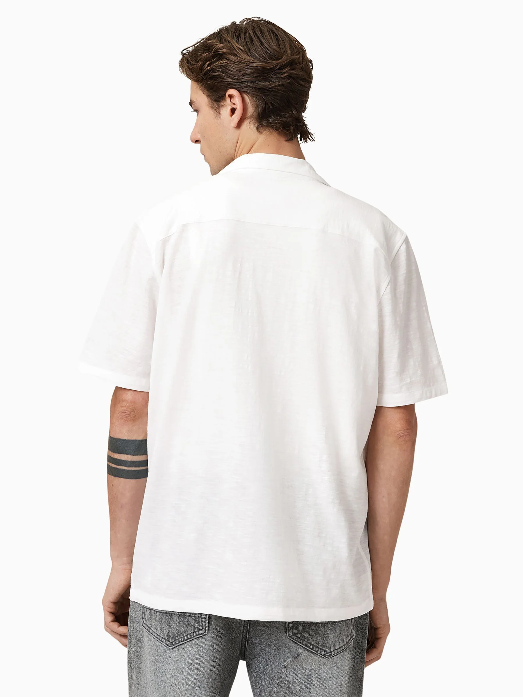 Wit - AllSaints Robson Short Sleeve Shirt