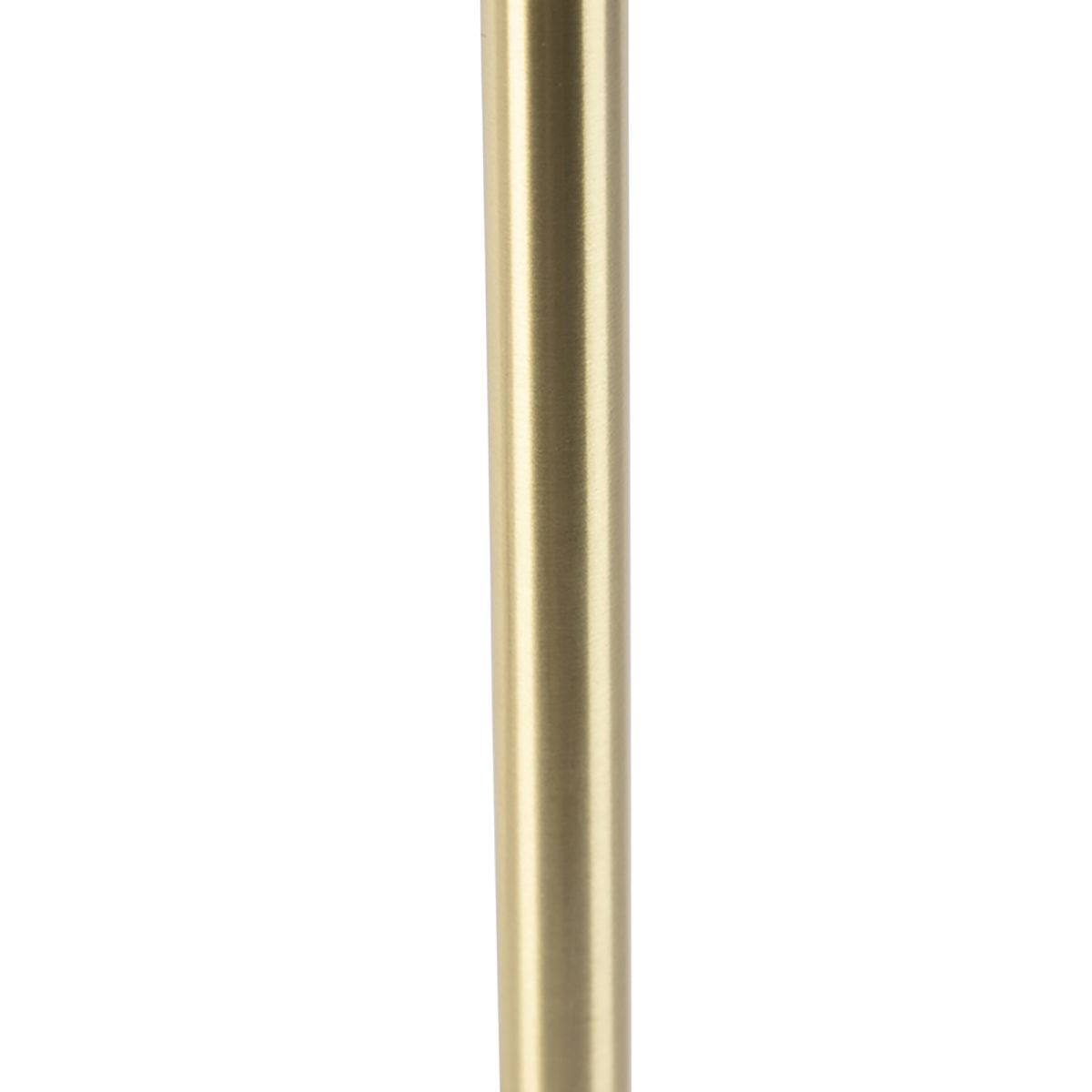 Klassieke tafellamp messing met kap wit 35 cm - Simplo