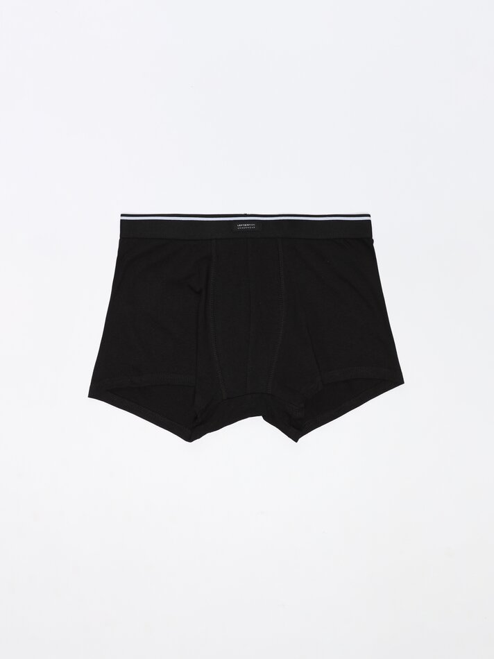 Pacote com 3 cuecas boxer lisas - Pretas