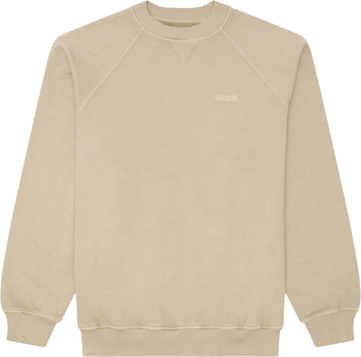 Woodbird WBZhang Washed Crew Light sand
