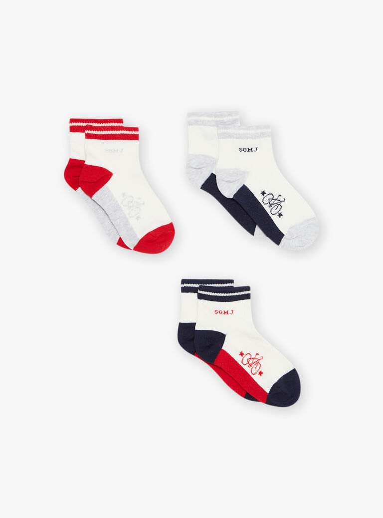 Lot de 3 chaussettes basses assorties