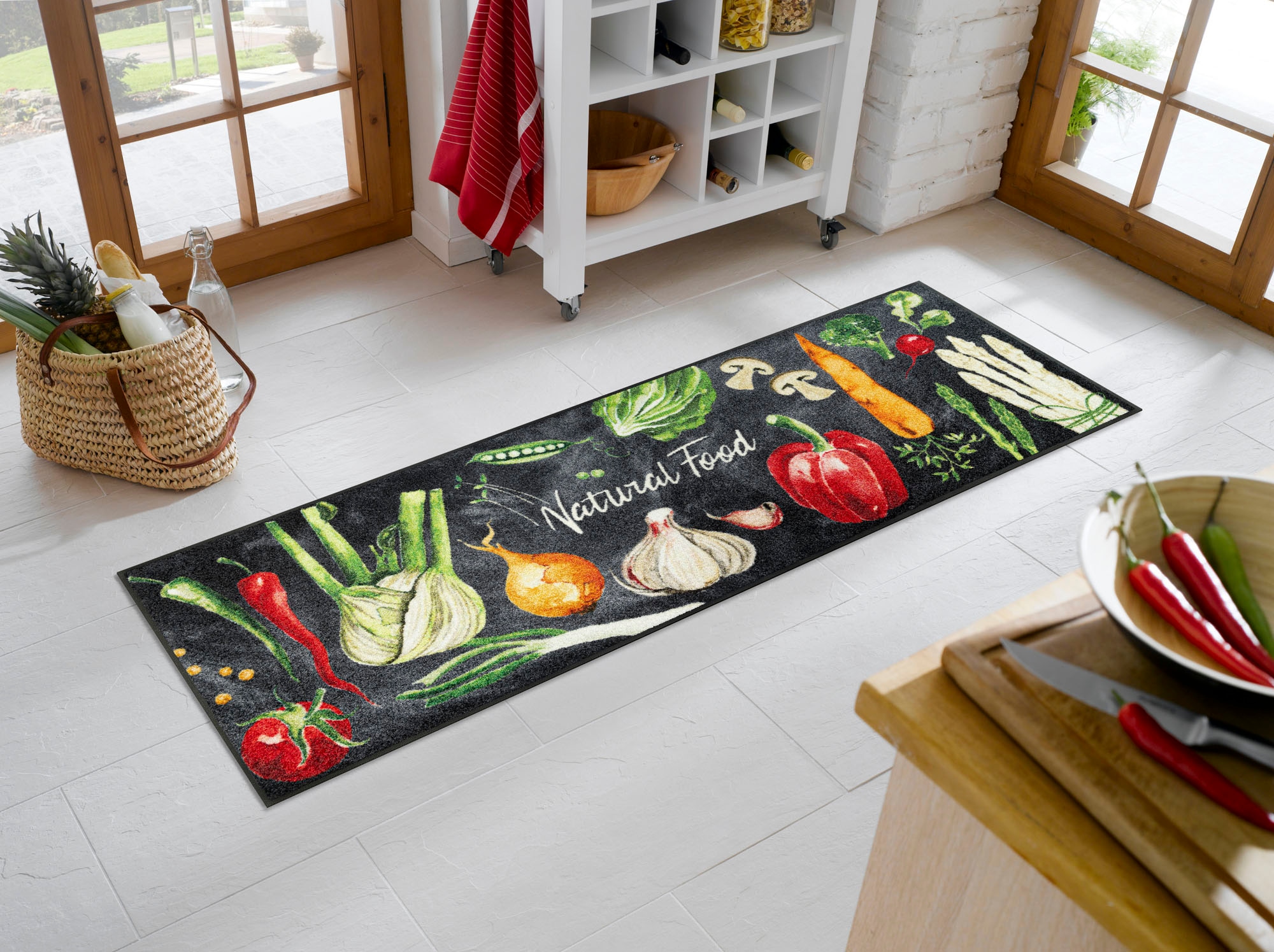 wash+dry by Kleen-Tex Läufer »Natural Food« rechteckig 7 mm Höhe Teppich