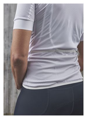 Maillot Manches Courtes Femme Poc Essential Road Logo Blanc/Gris Clair