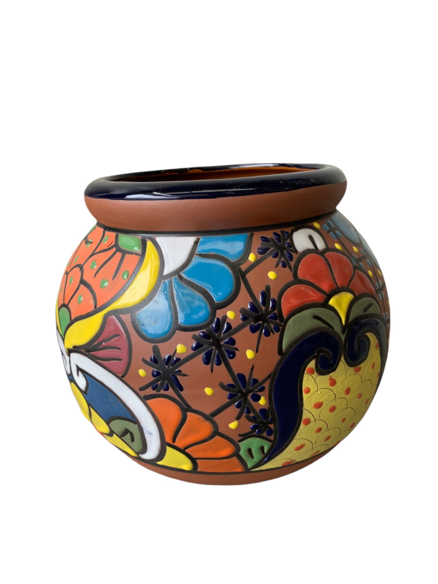 Terracotta Pflanztopf 'Bala', handbemalt, Ø 26 cm, H 22 cm günstig bestellen
