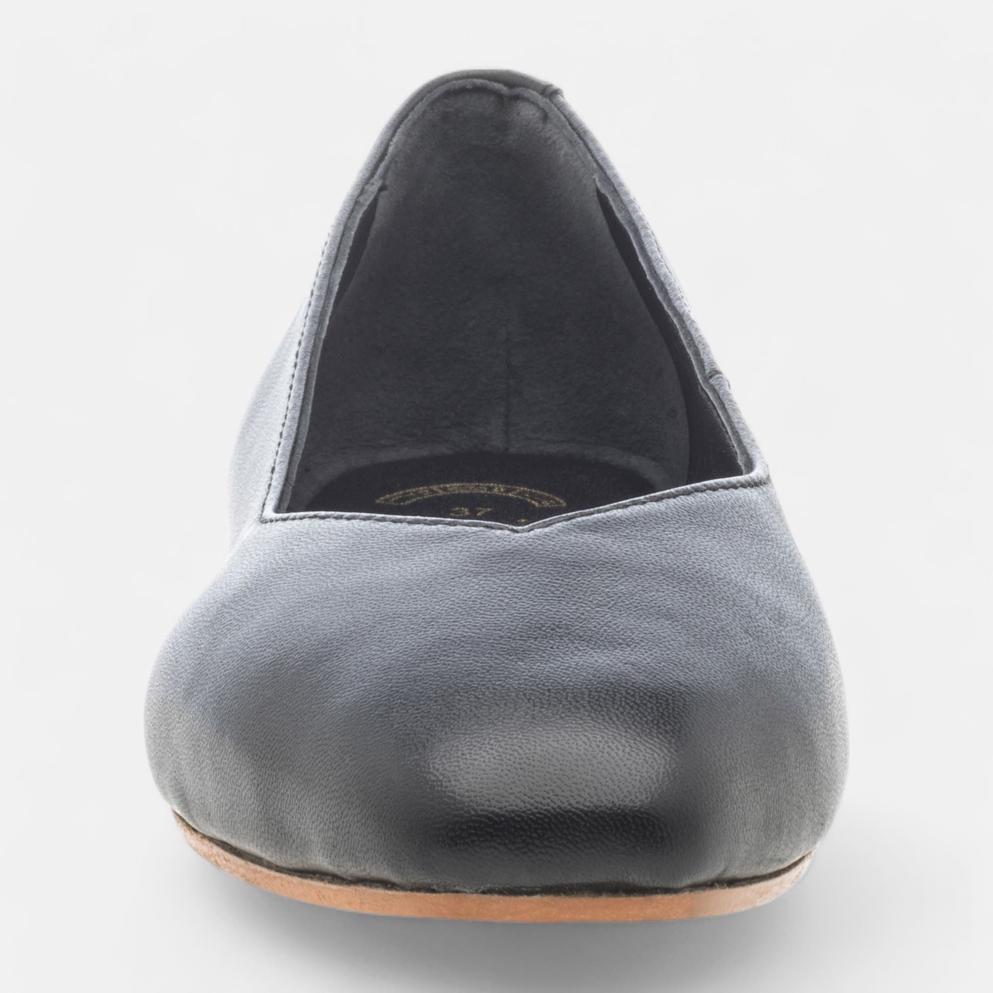 Ballerines Femme en cuir noir