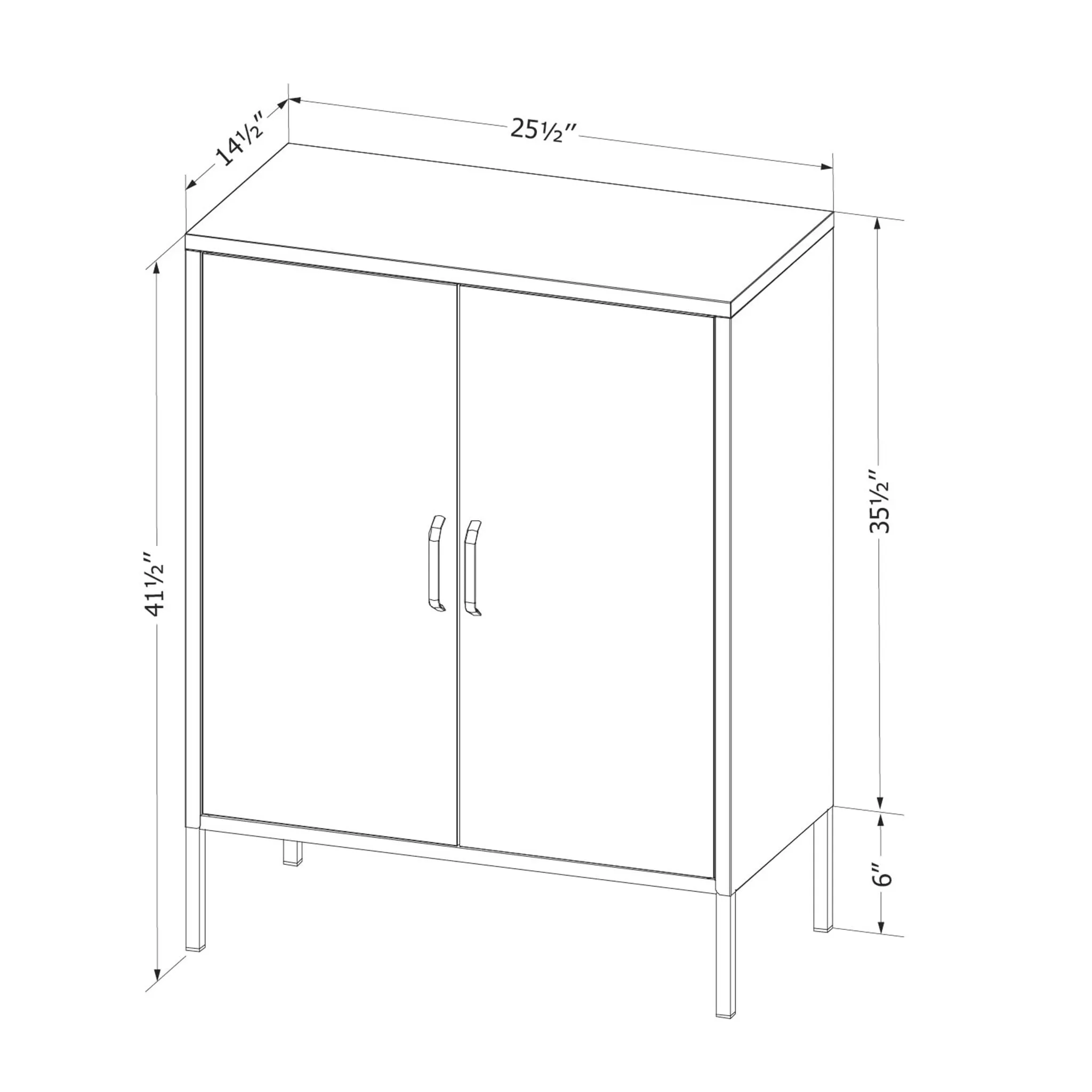 South Shore Meuble de rangement avec 2 portes en métal - Crea Vert olive