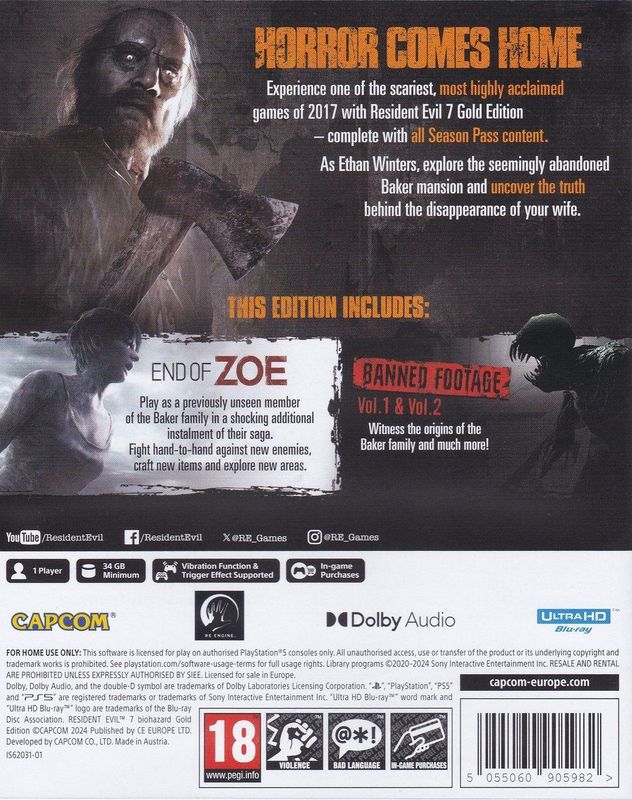 Capcom - Resident Evil 7: Biohazard - Gold Edition - PC game