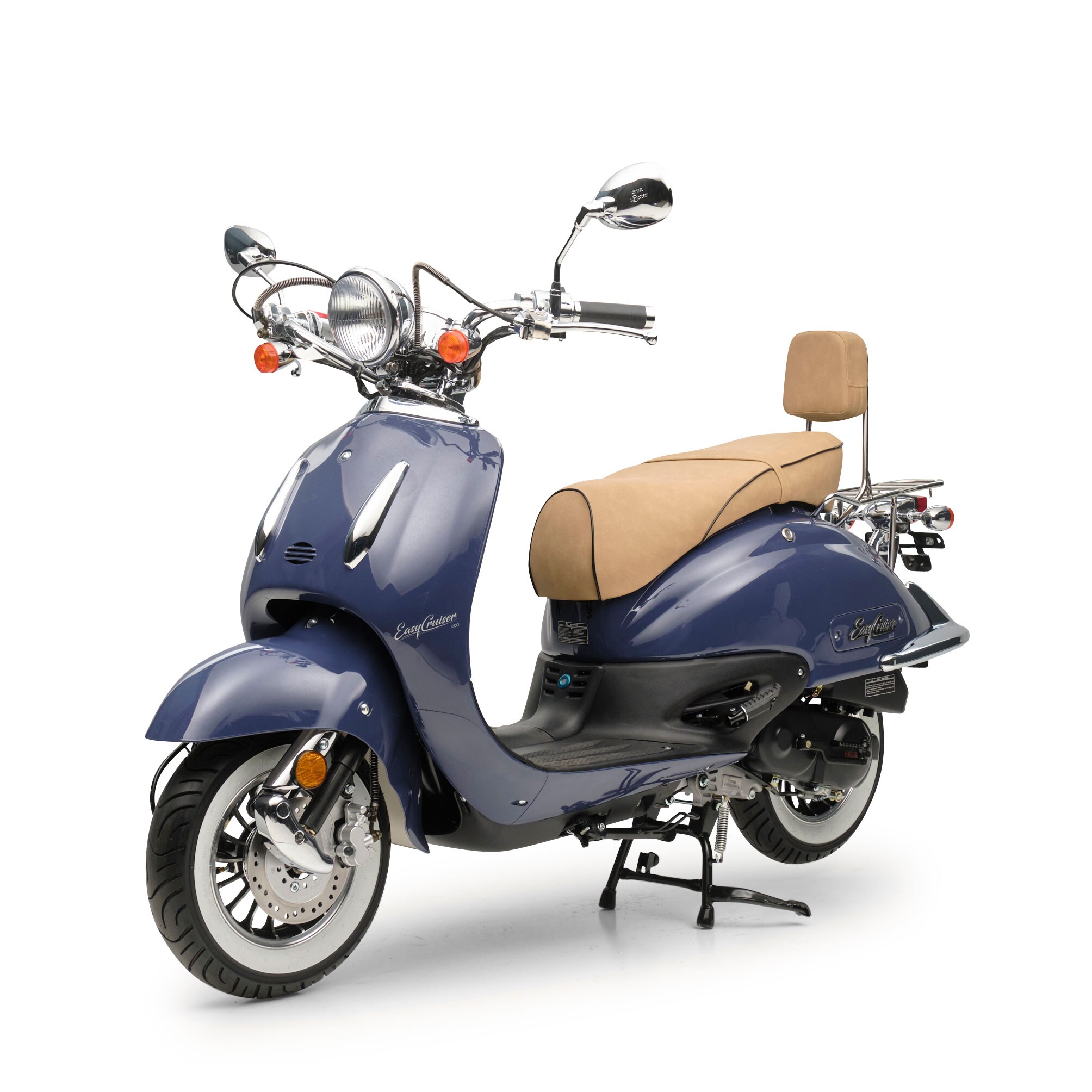 Motorroller Retro EasyCruiser Eco Dunkelblau 125ccm 85 kmh Kraftrad Scooter