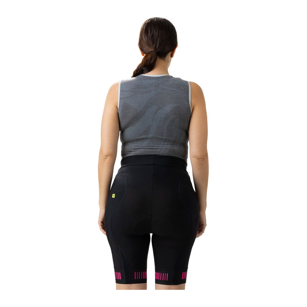 Ale STRADA - Cuissard Femme black/fluo pink