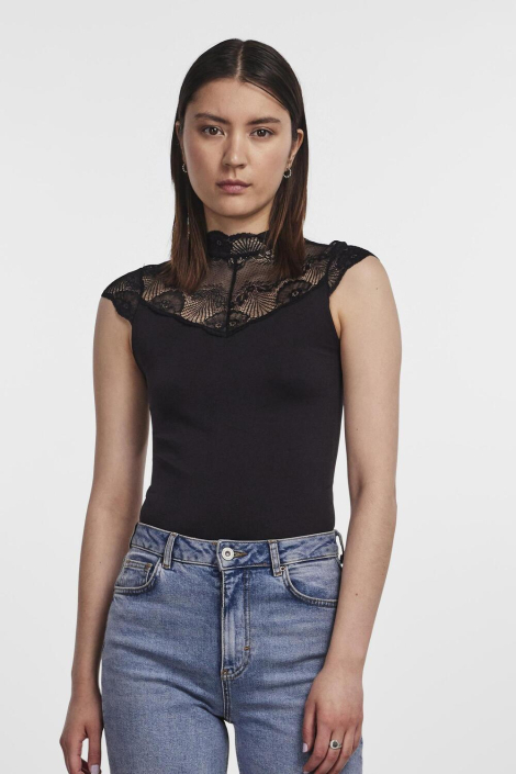 Pieces zwarte dames top