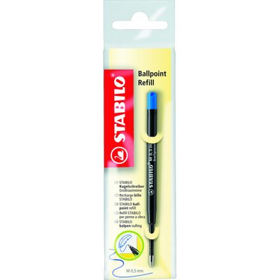 STABILO - Recharge pour stylo EASYball, Pointball - bleu - 0.5 mm - pointe moyenne