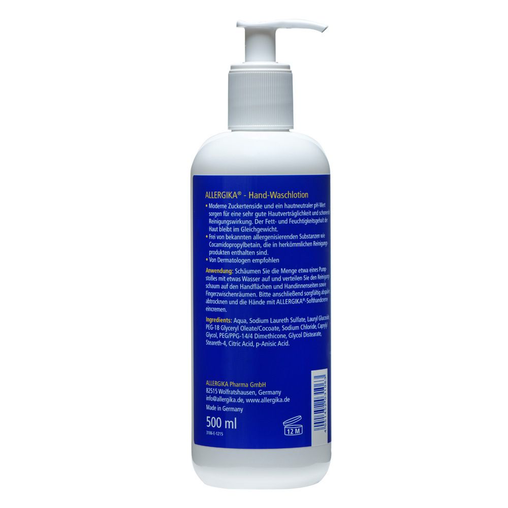 ALLERGIKA® Hand-Waschlotion - Hypoallergene, besonders schonende und seifenfreie Handreinigung