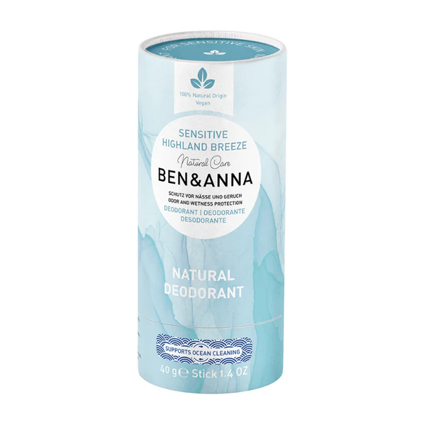 Ben & Anna Déodorant Sensitive Highland Breeze - Papertube 40 g