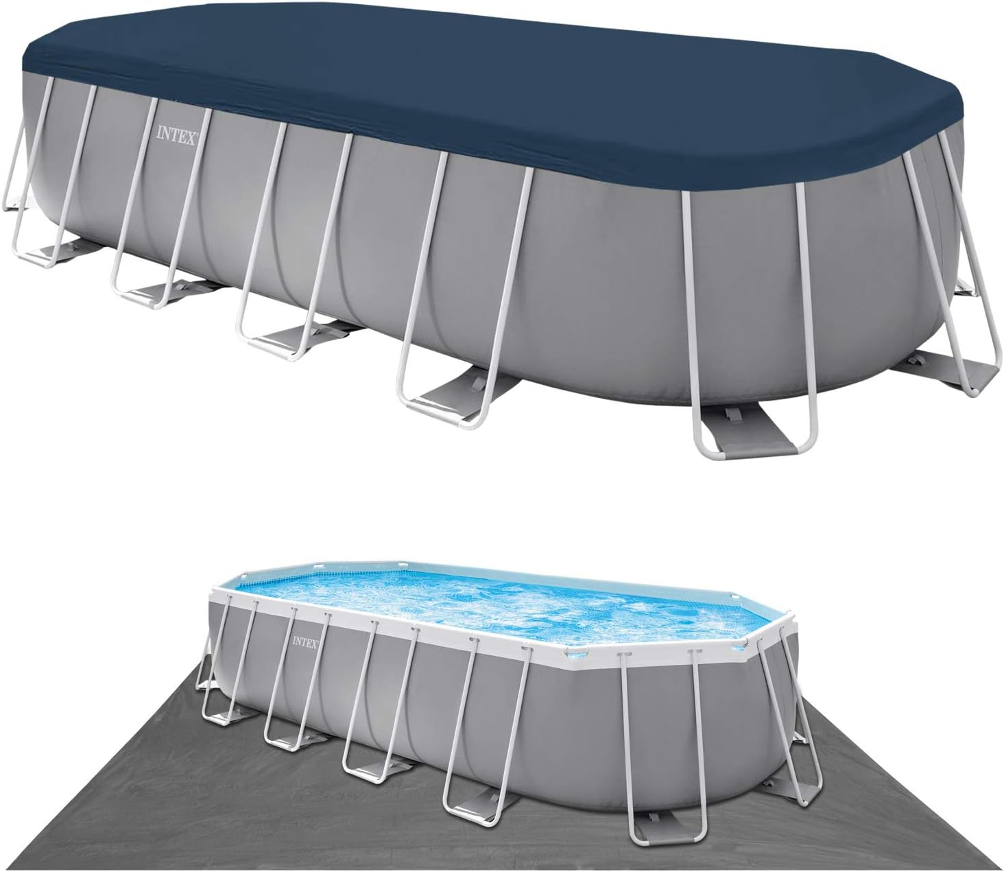 20Ft X 10Ft X 48In Prism Frame Oval Pool Set