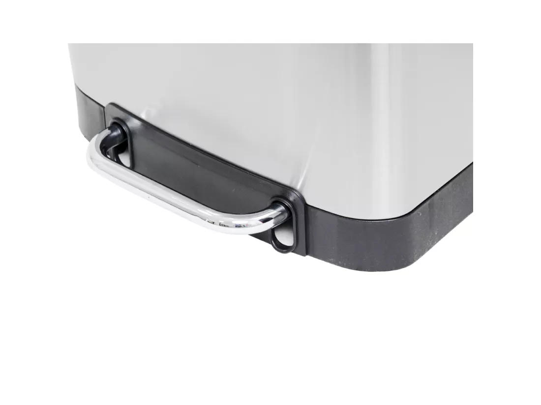 Poubelle de cuisine à pédale GREENWICH Argent Acier inoxydable 40 L