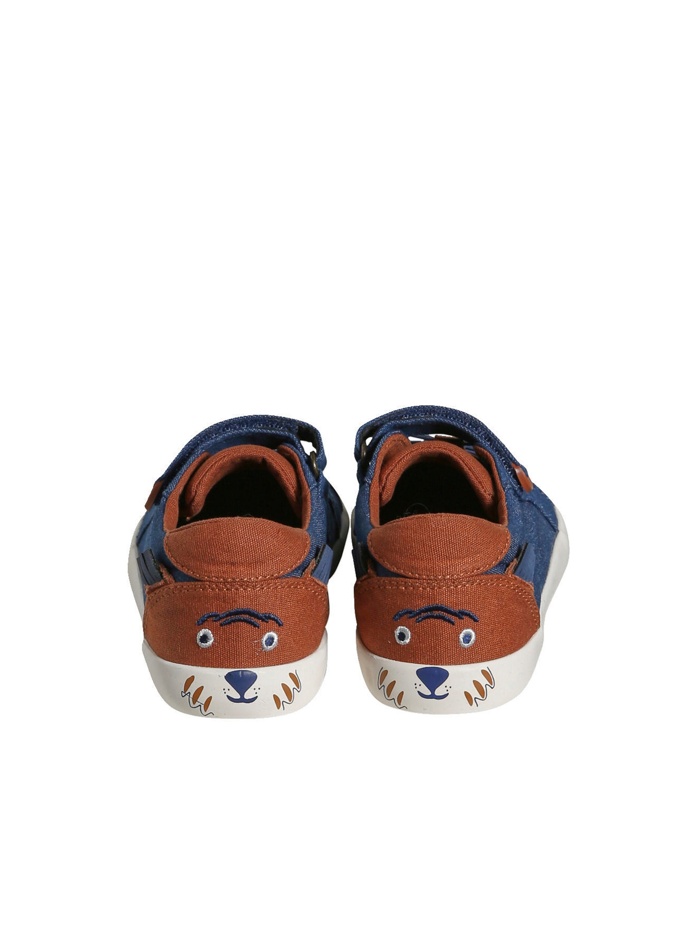 Vertbaudet Kinder Stoff-Sneakers mit Anziehtrick jeansblau