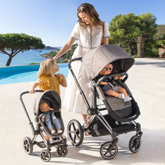BB36 -42 - LANDAU CYBEX PRIAM 3 EN 1 - POUR POUPON 36 ET 42CM - COROLLE ACCESSOIRES