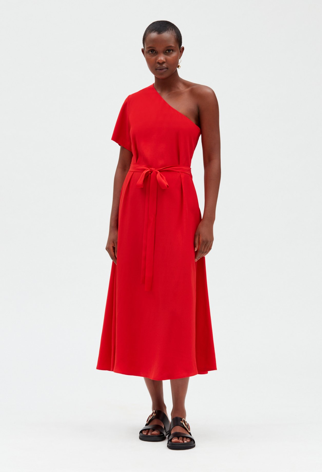 Robe midi asymetrique