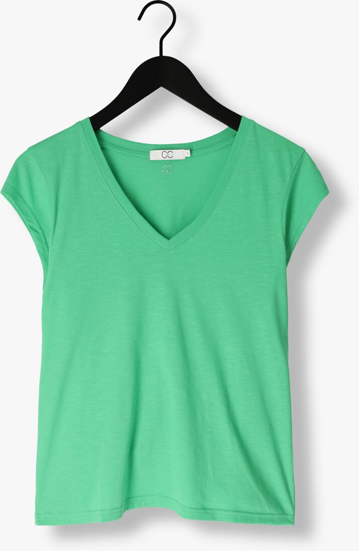 CC HEART groene cc heart t-shirt basic v-neck t-shirt