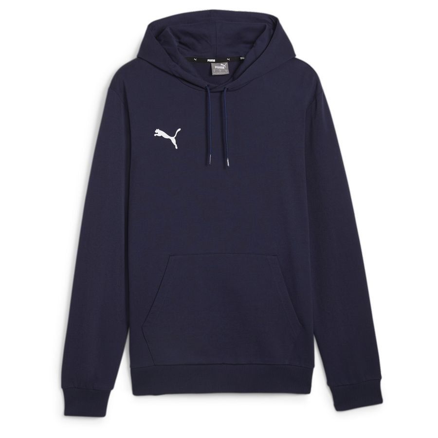 PUMA Sweat à Capuche teamGOAL Casuals - Bleu Marine/Blanc