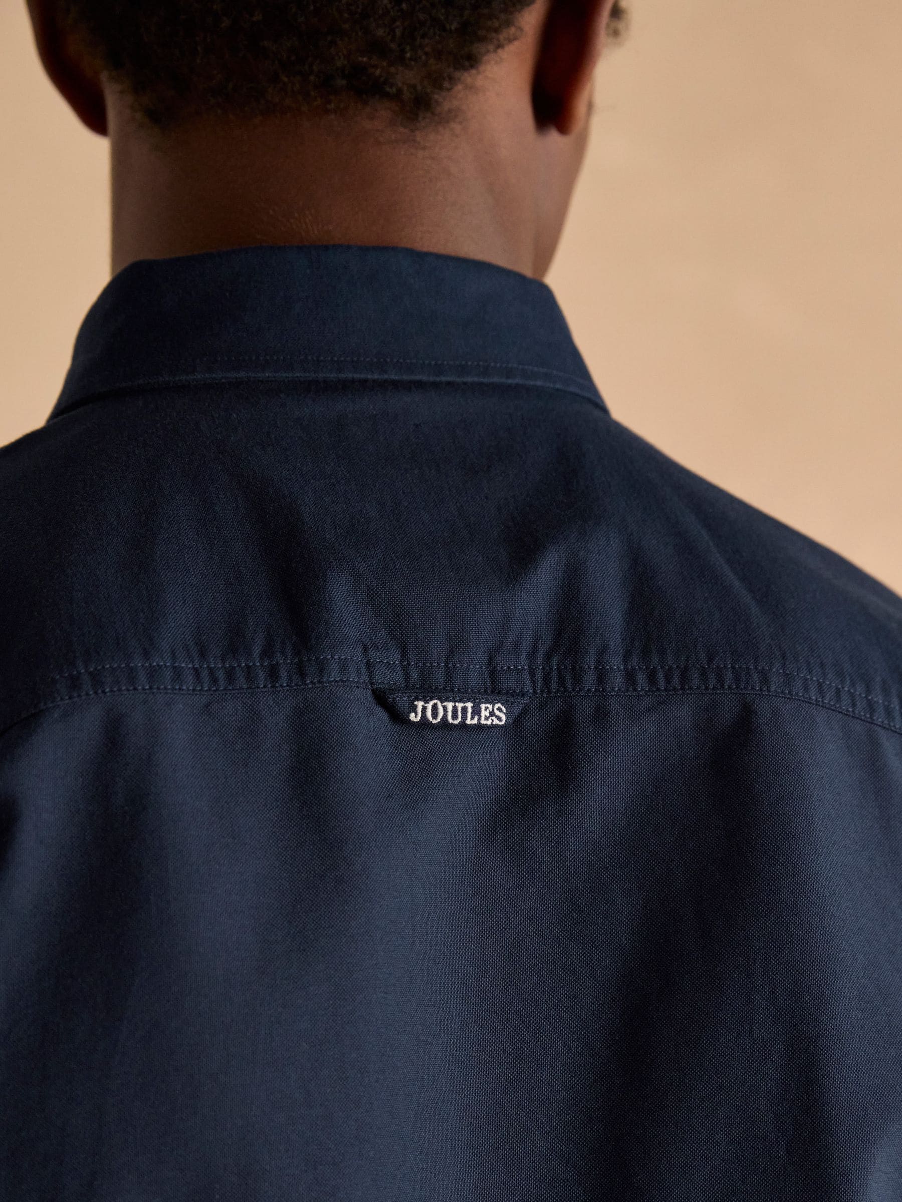 Donkerblauw - Joules Oxford overhemd van katoen met klassieke pasvorm
