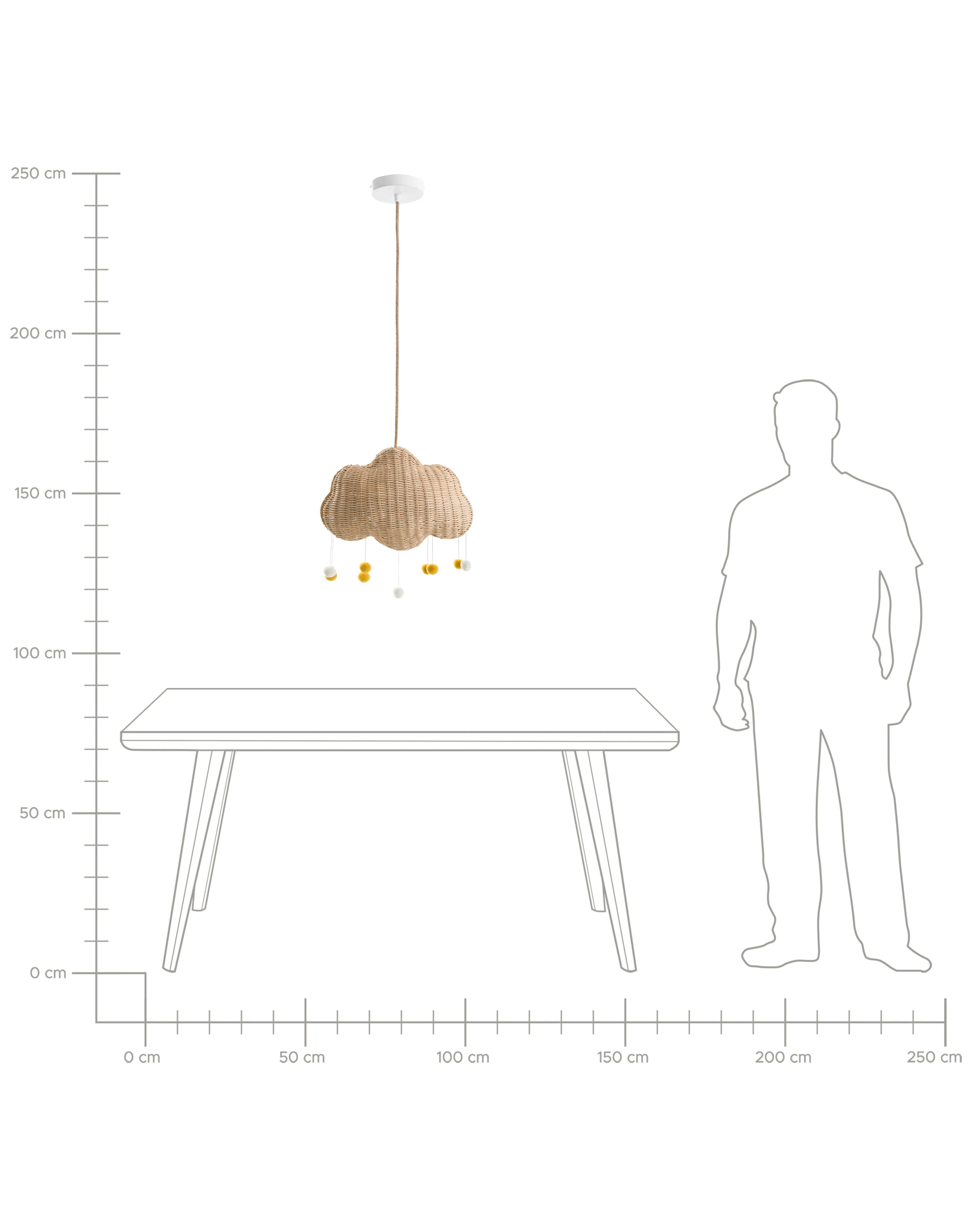 Hanglamp Wolk ONON Rotan Natuurlijk