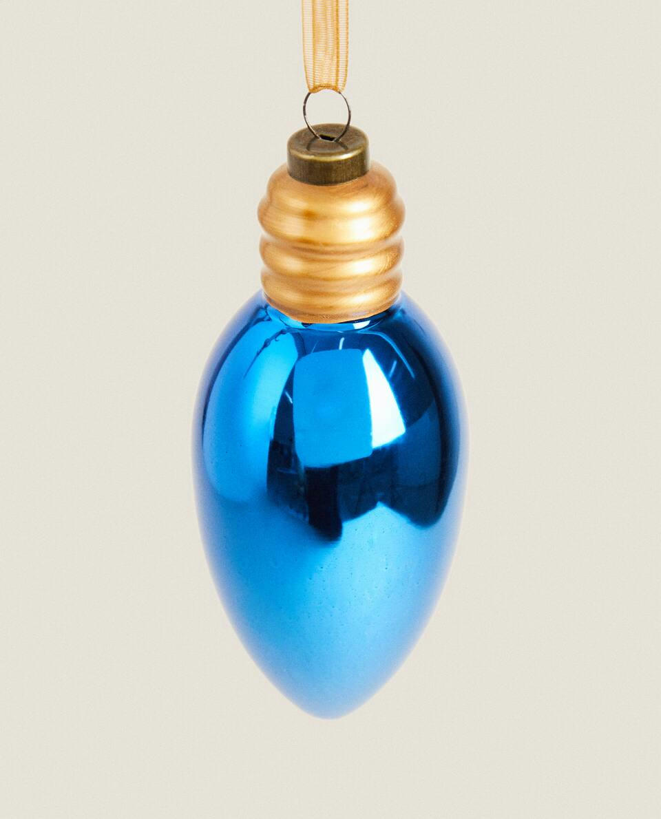 DECORAÇÃO DE NATAL COM LÂMPADA DE VIDRO