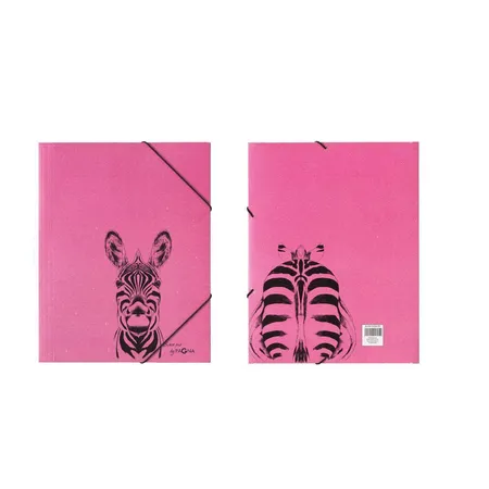 Pagna Gummizugmappe Save Me A4 Zebra Karton 3 Einschlagklappen